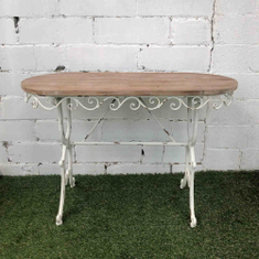 Hire OVAL TIMBER TOP SIGNING TABLE