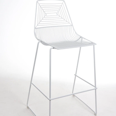 Hire White Wire Bar Stool