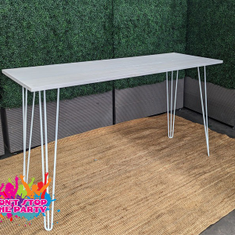 Hire Hairpin Bar Table - Black Top