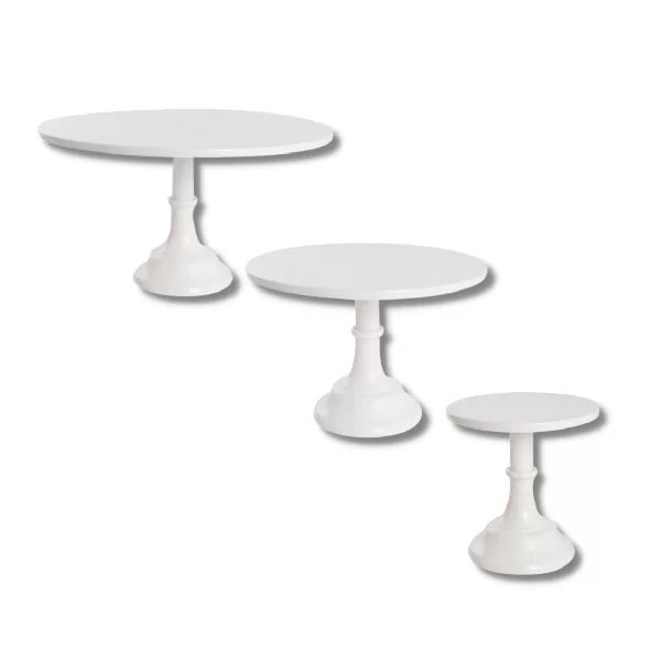 Hire White Cake Stand Hire – Set of 3