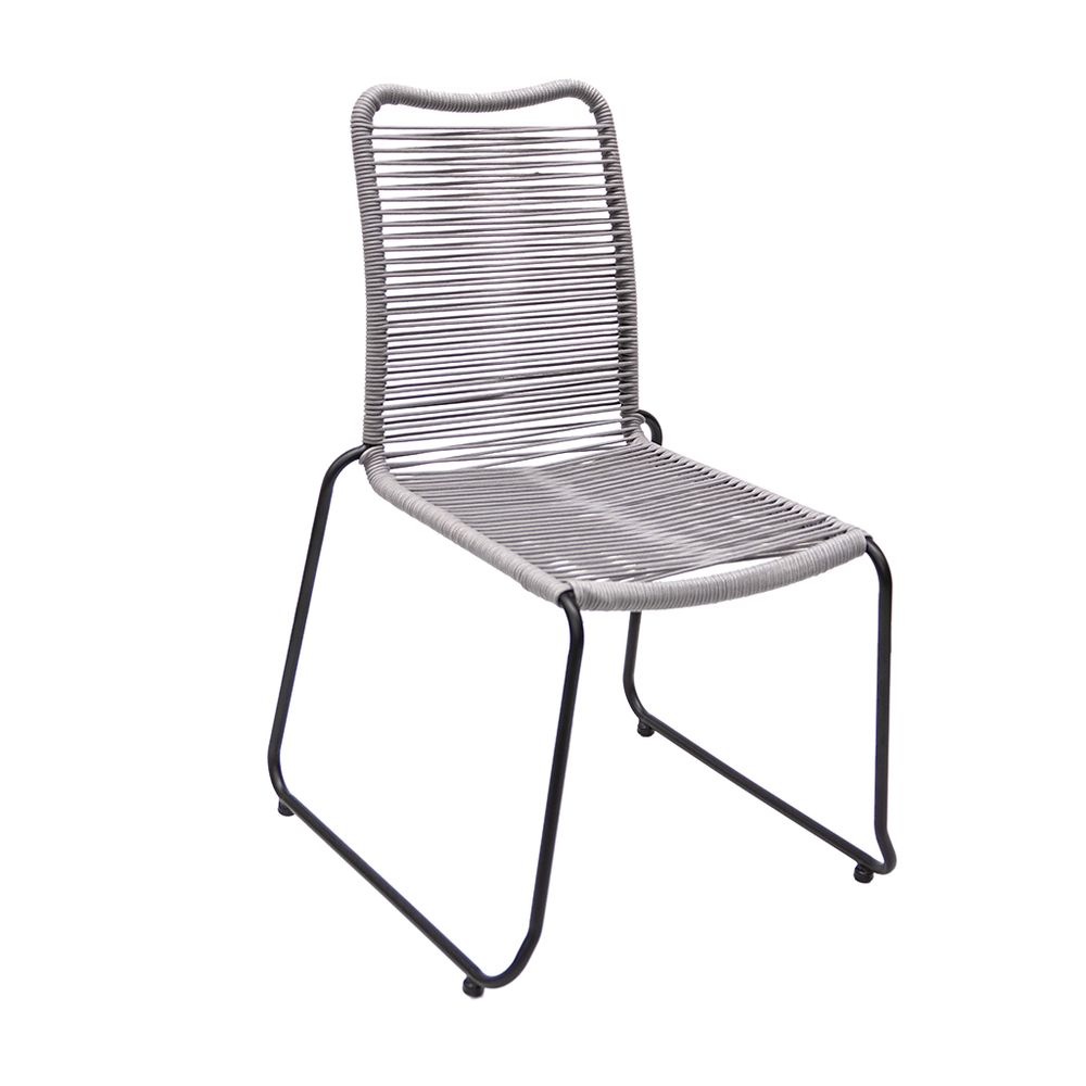 Hire Dining Chair – Rope – Grey Weave, hire Chairs, near Moorabbin