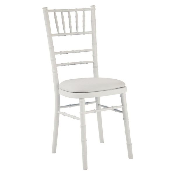 Hire White Tiffany Padded Chair Hire, from Melbourne Party Hire Co