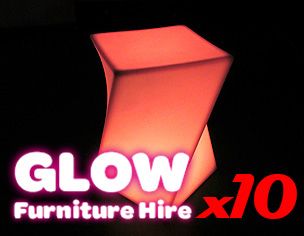Hire Glow Twisted Cube - Package 10, hire Chairs, near Smithfield