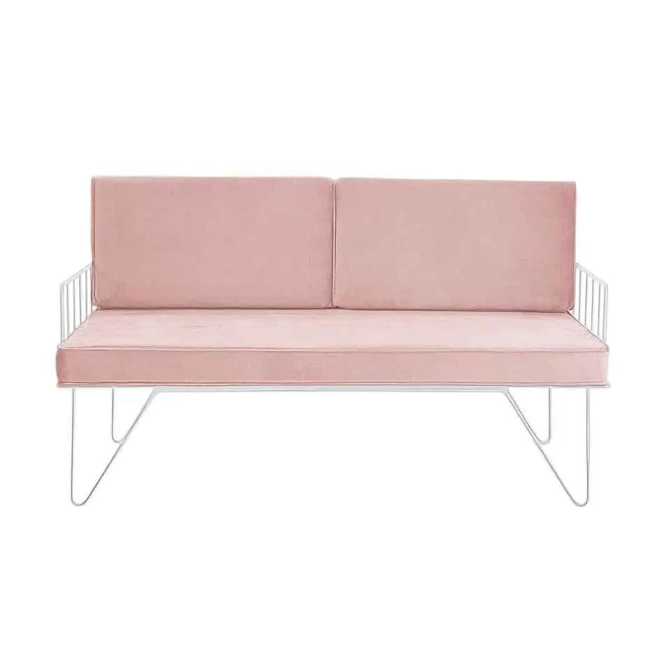 Hire Wire Sofa Lounge Hire w/ Pink Velvet Cushions, hire Chairs, near Auburn