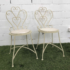 Hire CREAM GARDEN SIGNING TABLE CHAIR