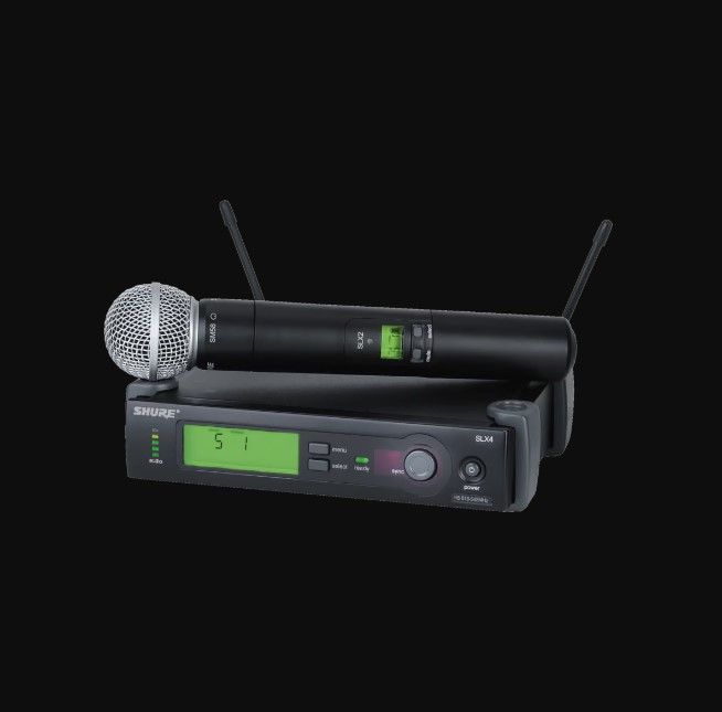 Hire SHURE SLX2458 SM58 Wireless Microphone System, hire Microphones, near Collingwood image 1