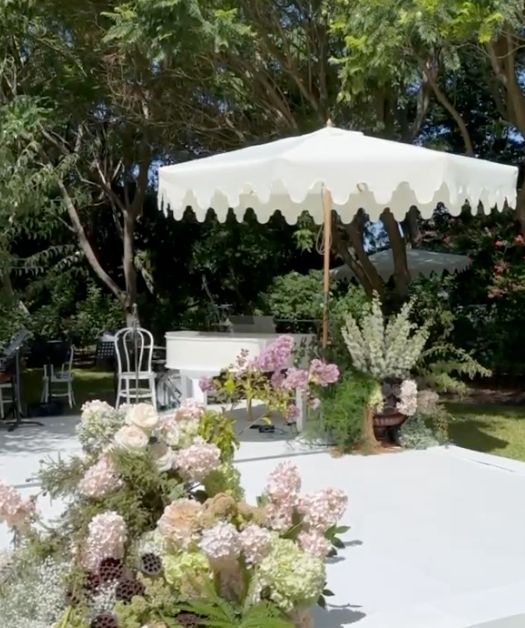 Hire White Scalloped Edge Umbrella, hire Miscellaneous, near Randwick image 2