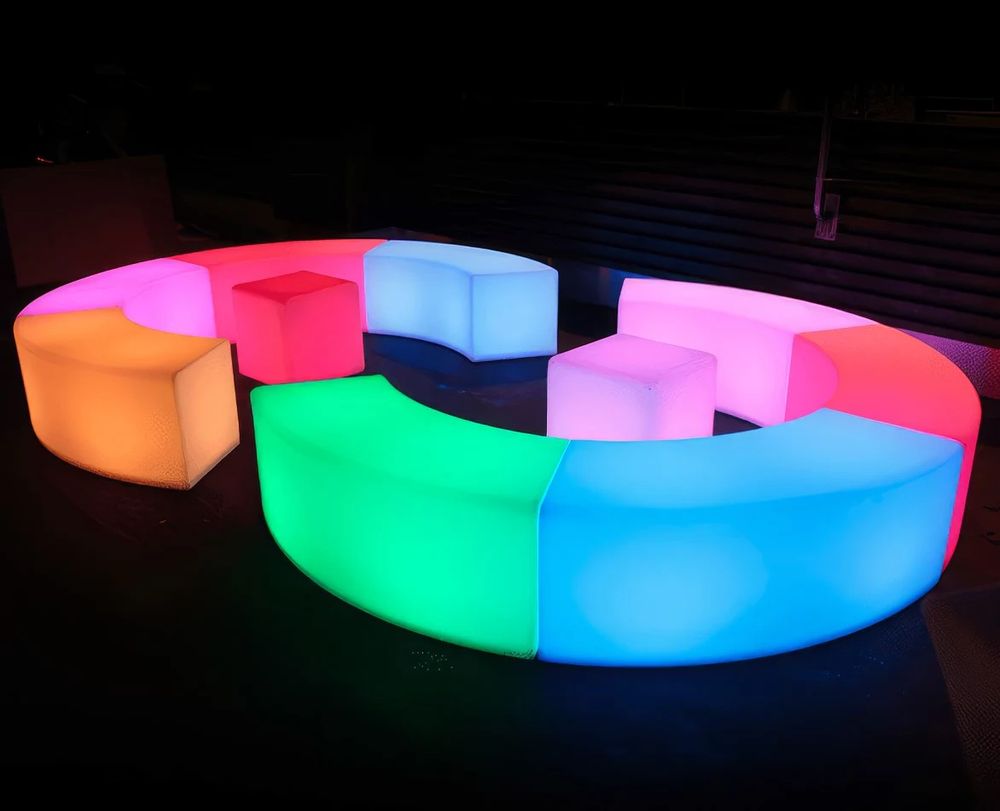 Hire Glow Bench / Glow Snake Bench Hire, hire Chairs, near Auburn image 2