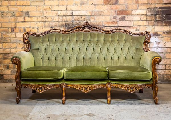 Hire Vintage Sofa - Fern Green