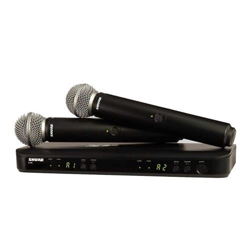 Hire Shure BLX288 / SM58- Dual Channel Wireless Mic System, hire Microphones, near Kingsgrove