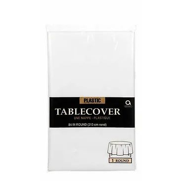 Hire Plastic White Round Table Cover 213cm ( Disposable), hire Tables, near Ingleburn image 2