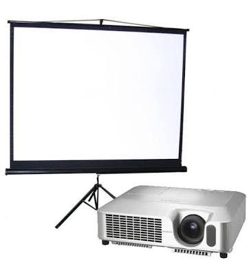 Hire Big Screen Package (Includes Screen, Data Projector And Stand), hire Projector & Screen Package, near Guildford image 1