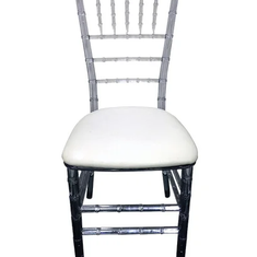 Hire Clear Tiffany Chair with White Cushion Hire
