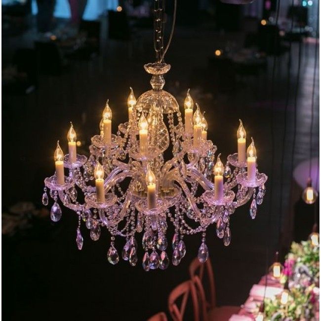 Hire Chandelier-Timeless Crystal 15arm - Hire, hire Party Lights, near Kensington image 1