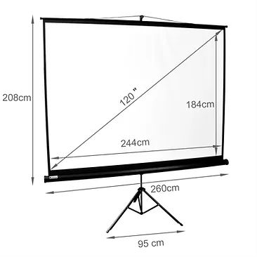 Hire 100 / 120 Inch Projector Screen with Tripod Stand, hire Projectors, near Ingleburn image 1