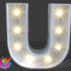 Hire LED Light Up Letter - 60cm - U