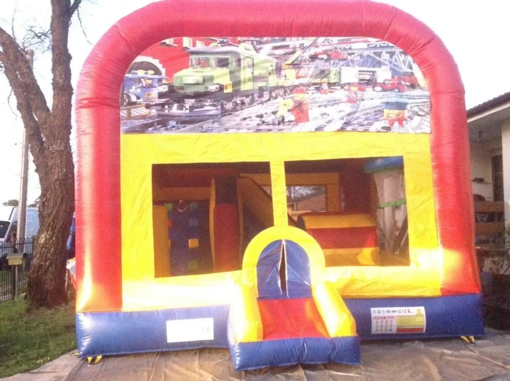 Hire LEGO LAND JUMPING CASTLE WITH SLIDE, hire Jumping Castles, near Doonside