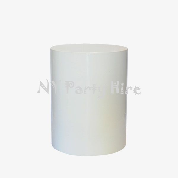 Hire White Round Cake Table Plinth, hire Tables, near Castle Hill image 1