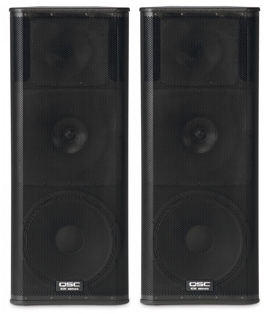 Hire 2 x QSC KW153 1000W 15" 3-way PA Speakers (120 People), hire Speakers, near Tempe