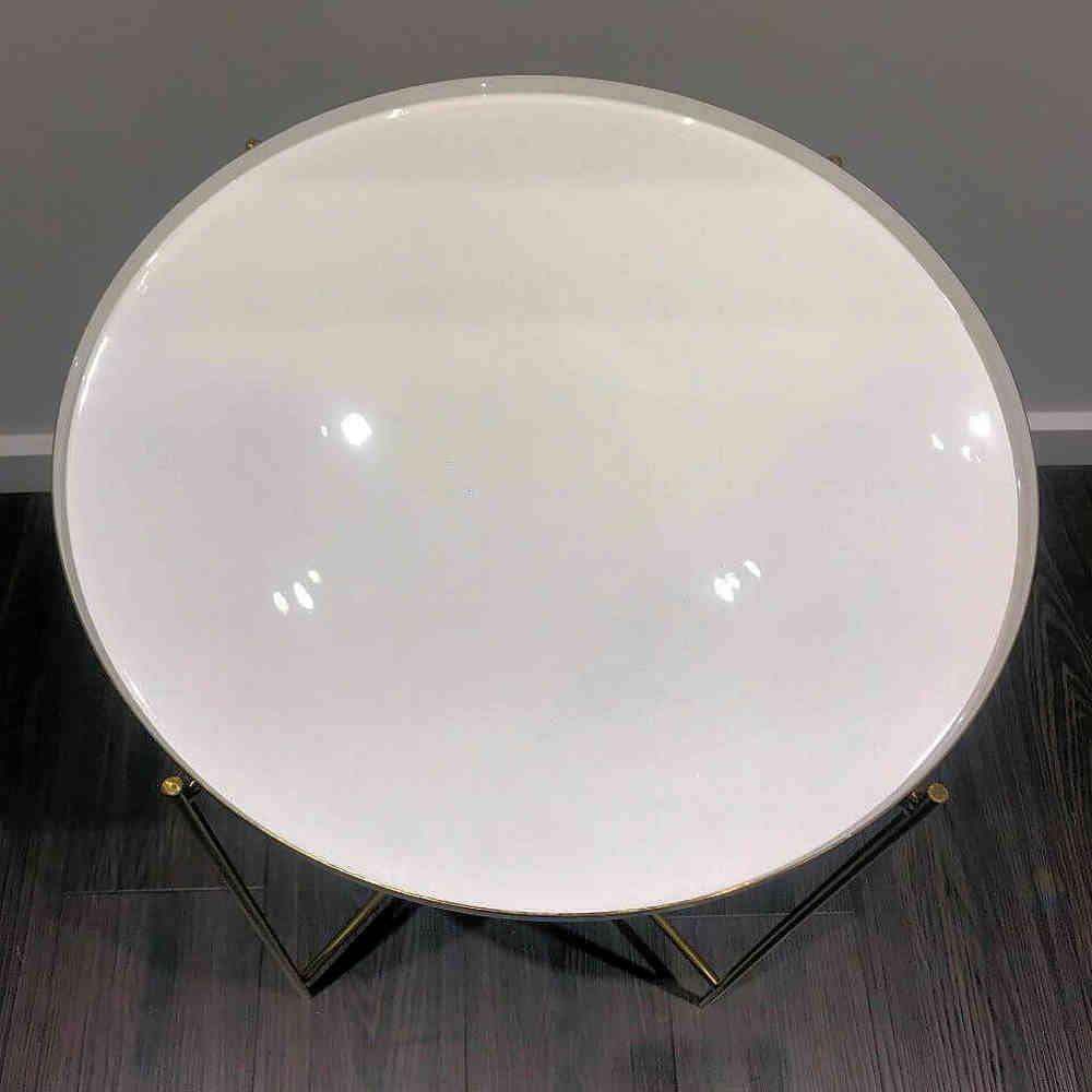 Hire GOLD AND WHITE GLOSS ROUND TABLE, hire Tables, near Cheltenham image 1