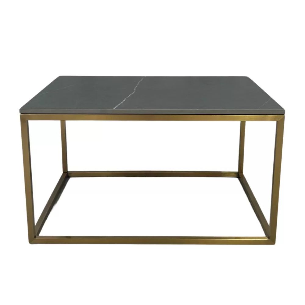 Hire Gold Rectangular Coffee Table w/ Black Marble Top, hire Tables, near Wetherill Park