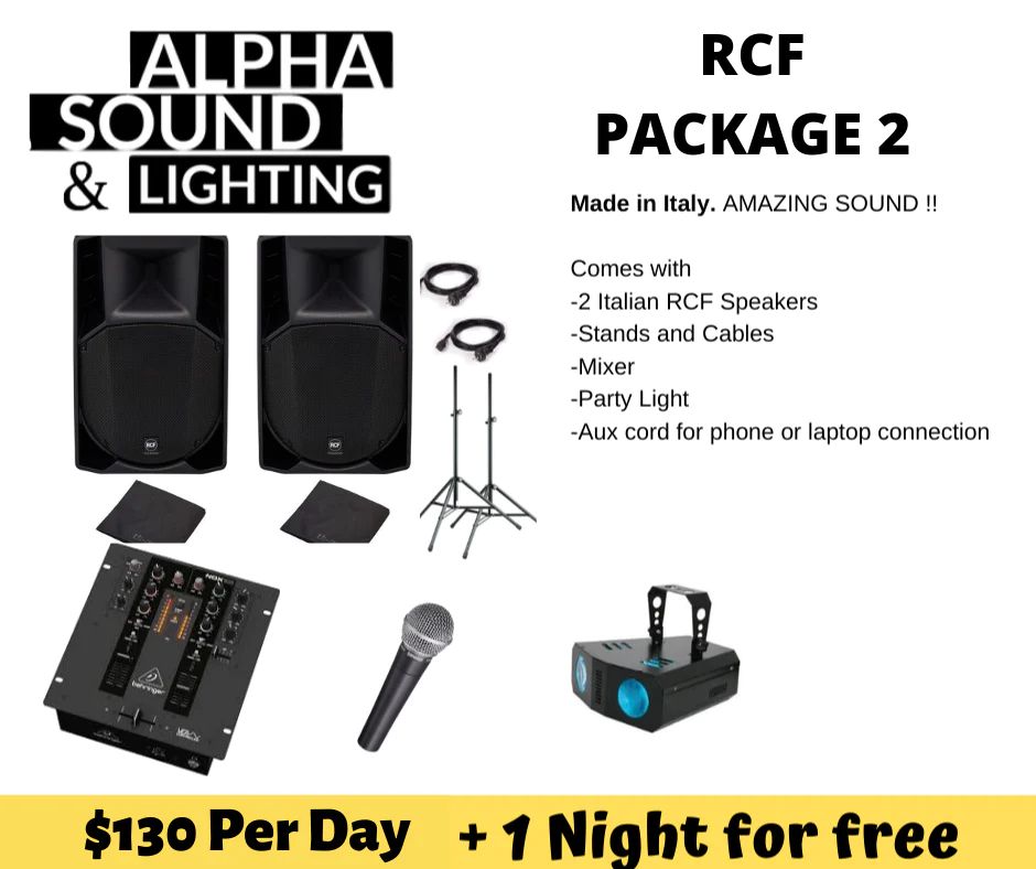 Hire RCF Speaker Hire Package 2, hire Party Packages, near Hampton Park