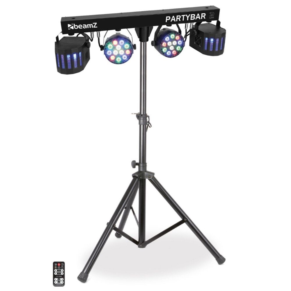 Hire Lights -  Beamz PartyBar 2 All-In-One LED DJ Lighting System +  CR Lite Razor Sound Activated LED Effect Light w/ Str, hire Party Lights, near Dee Why
