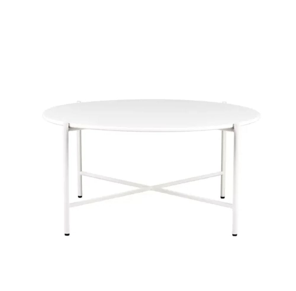 Hire White Round Cross Coffee Table Hire – White Top, hire Tables, near Wetherill Park