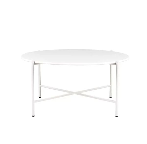 Hire White Round Cross Coffee Table Hire – White Top