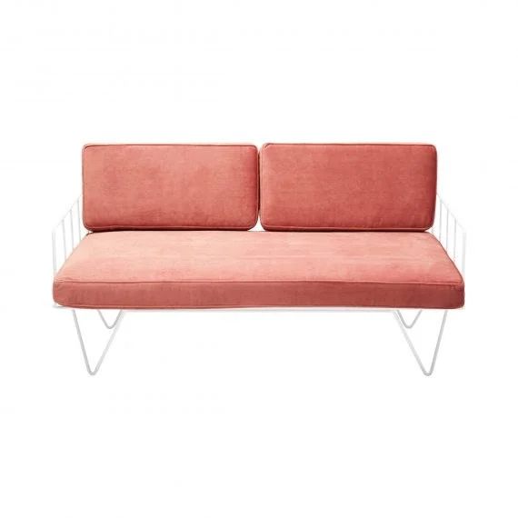 Hire Pink Velvet Wire Sofa Lounge Hire
